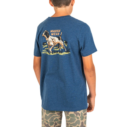 Marsh Wear Youth Heritage Pointer Shirt Navy Heather Marsh Wear