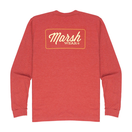 Marsh Wear Youth Script Long Sleeve Tee Salmon Heather Marsh Wear