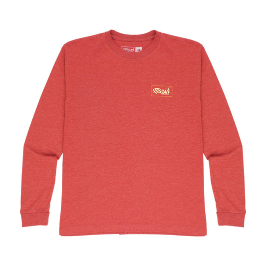 Marsh Wear Youth Script Long Sleeve Tee Salmon Heather Marsh Wear