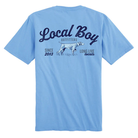 Local Boy Bird Dog Arch SS Tee Washed Denim Local Boy Outfitters