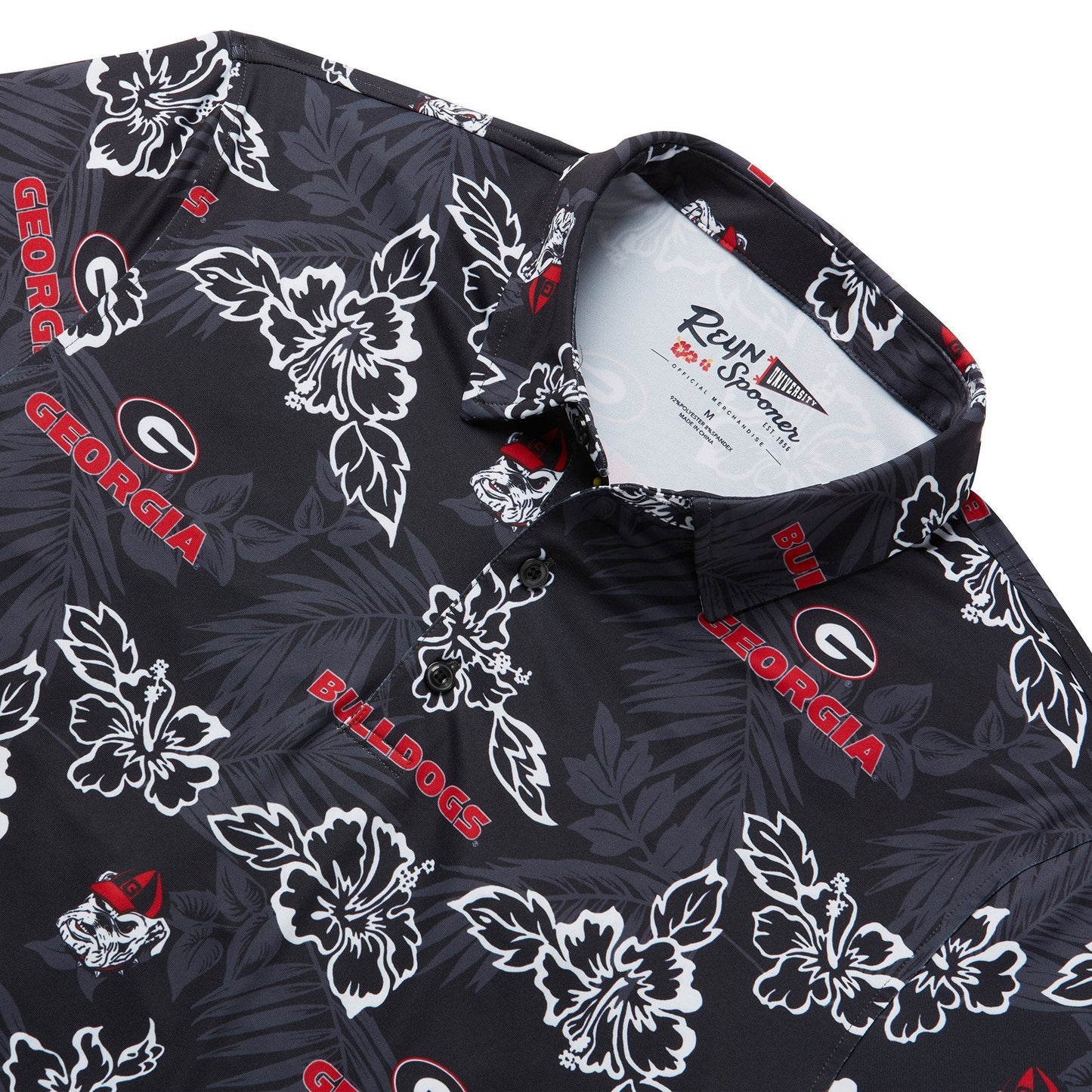 Reyn Spooner Georgia Bulldogs PUA Performance Polo Black