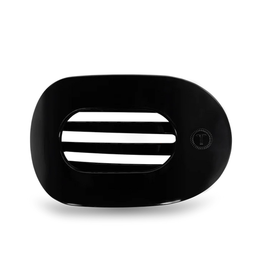 Teleties Jet Black Large Flat Round Clip Teleties