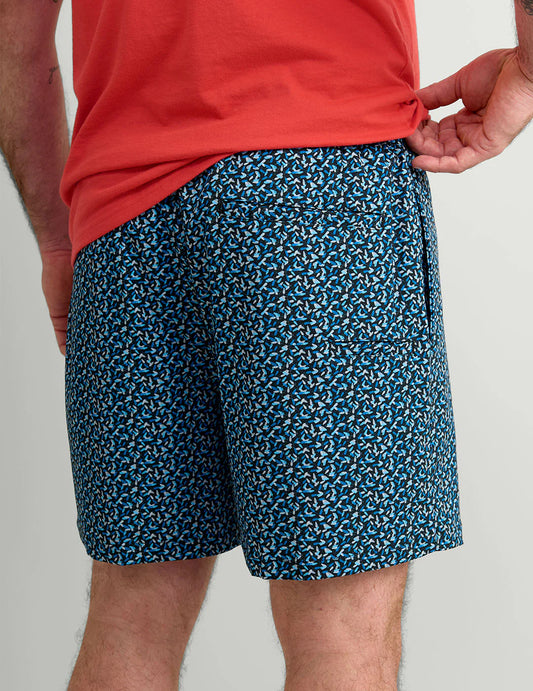 Huk Pursuit Printed Volley Swim Shorts Black Lure Smash