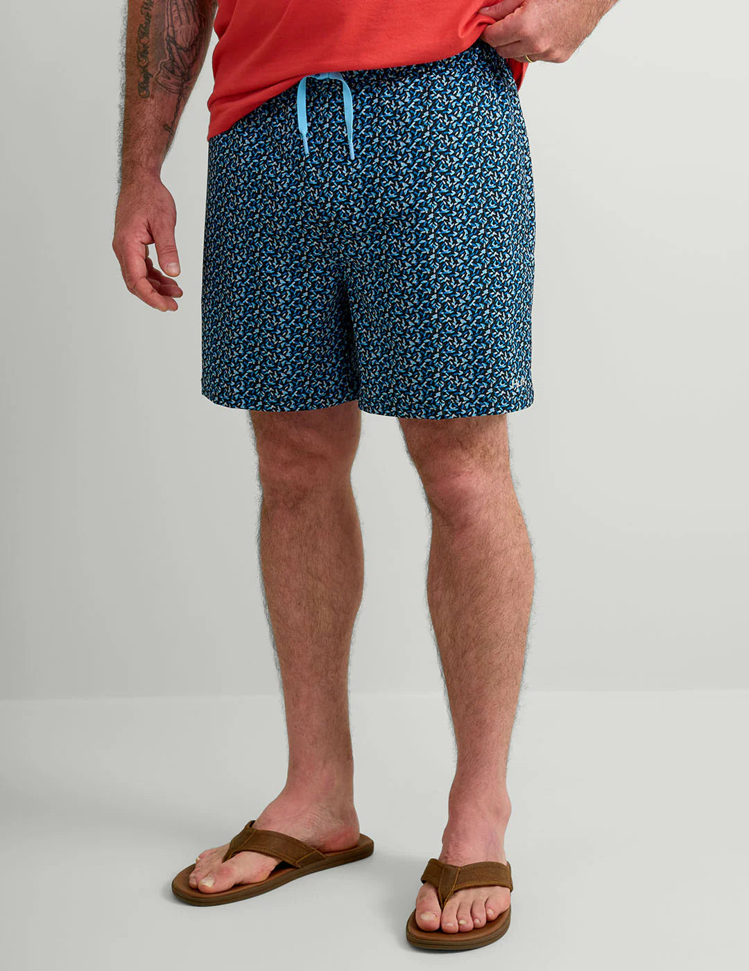 Huk Pursuit Printed Volley Swim Shorts Black Lure Smash