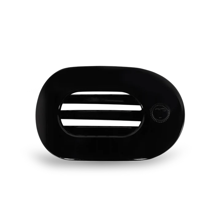 Teleties Jet Black Small Flat Round Clip Teleties