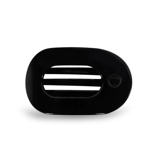Teleties Jet Black Small Flat Round Clip Teleties