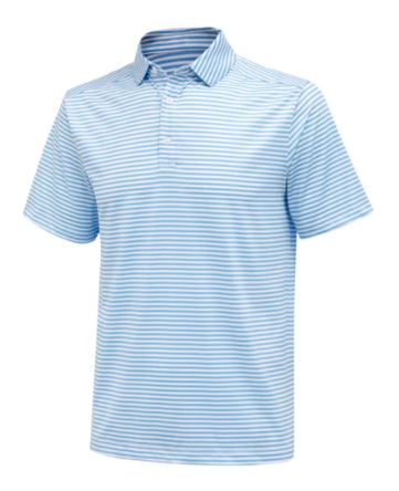 Meripex Youth Golf Polo Striped Blue White Meripex Apparel