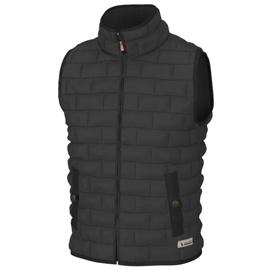 Local Boy Brick Quilted Vest Charcoal Local Boy Outfitters