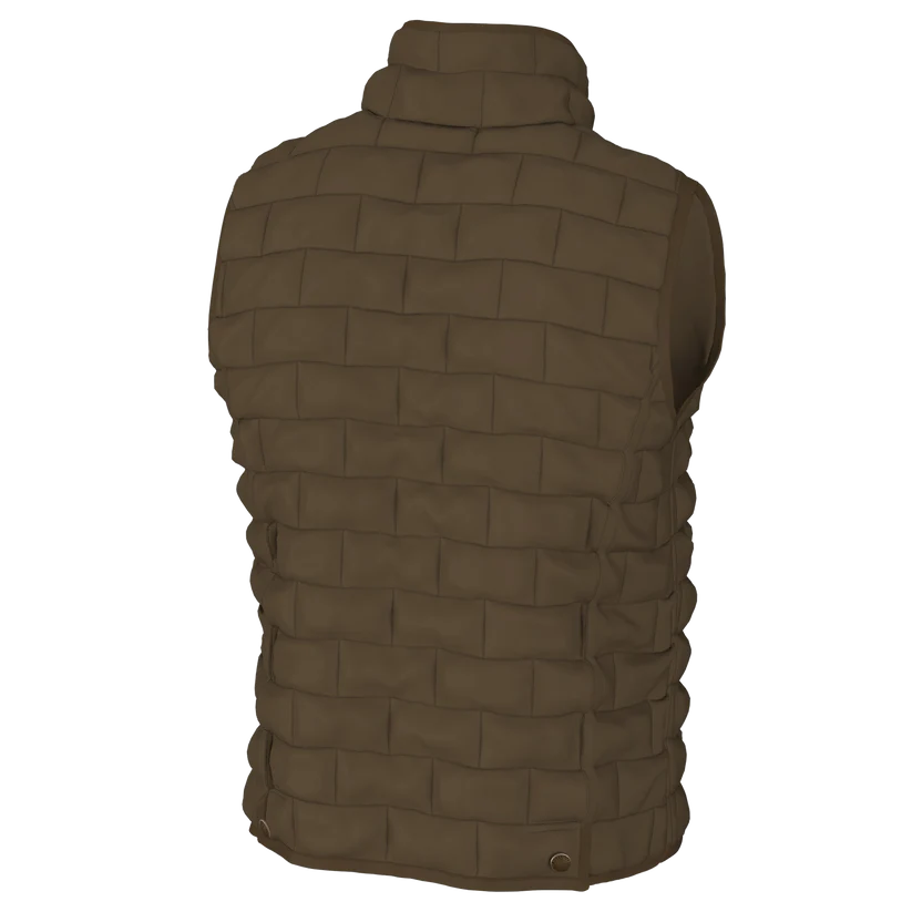 Local Boy Brick Quilted Vest Mocha Local Boy Outfitters