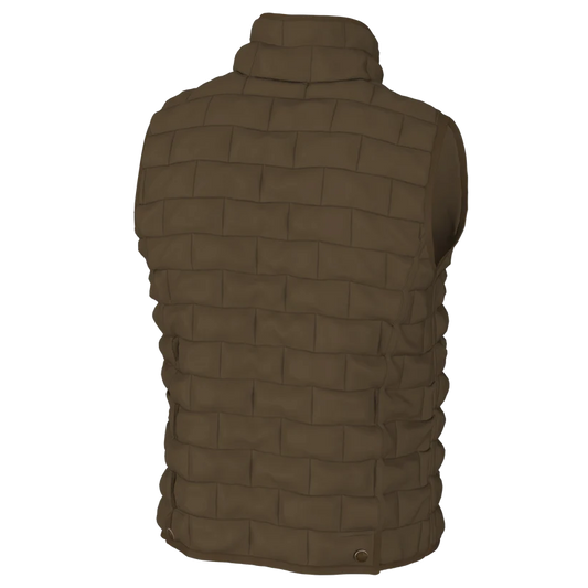 Local Boy Brick Quilted Vest Mocha Local Boy Outfitters