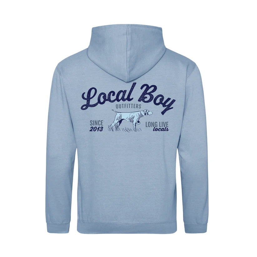 Local Boy Brushwood Hoodie Brid Dog Arch Sky Blue Local Boy Outfitters