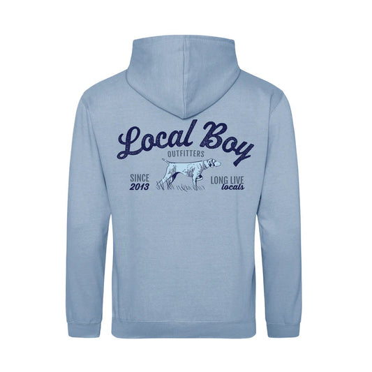 Local Boy Brushwood Hoodie Brid Dog Arch Sky Blue Local Boy Outfitters