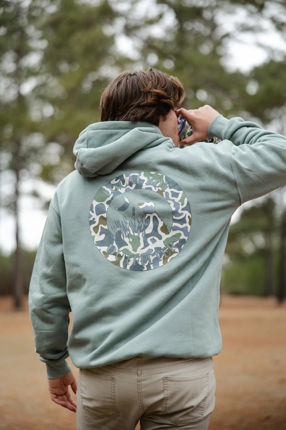 Local Boy Brushwood Hoodie Original Localflage Bluff Dusty Green Local Boy Outfitters