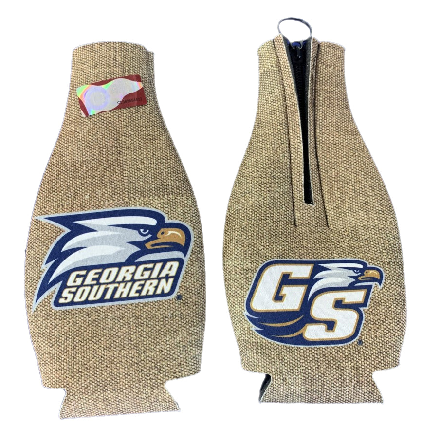 Jaymac Georgia Southern Burlap Bottle Coozie