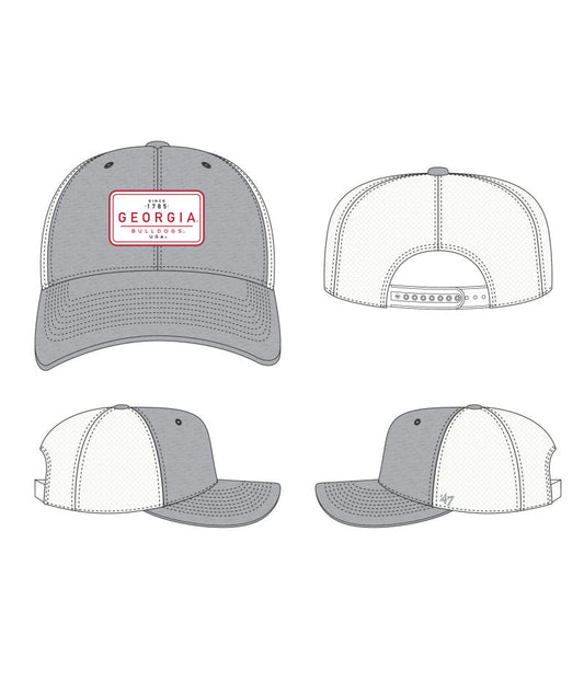 47 Brand GEORGIA BULLDOGS GRAY HARRINGTON 47 TRUCKER 47 Brand