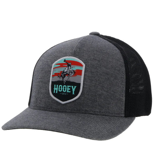 Hooey "CHEYENNE" FLEXFIT GREY/BLACK HAT Hooey