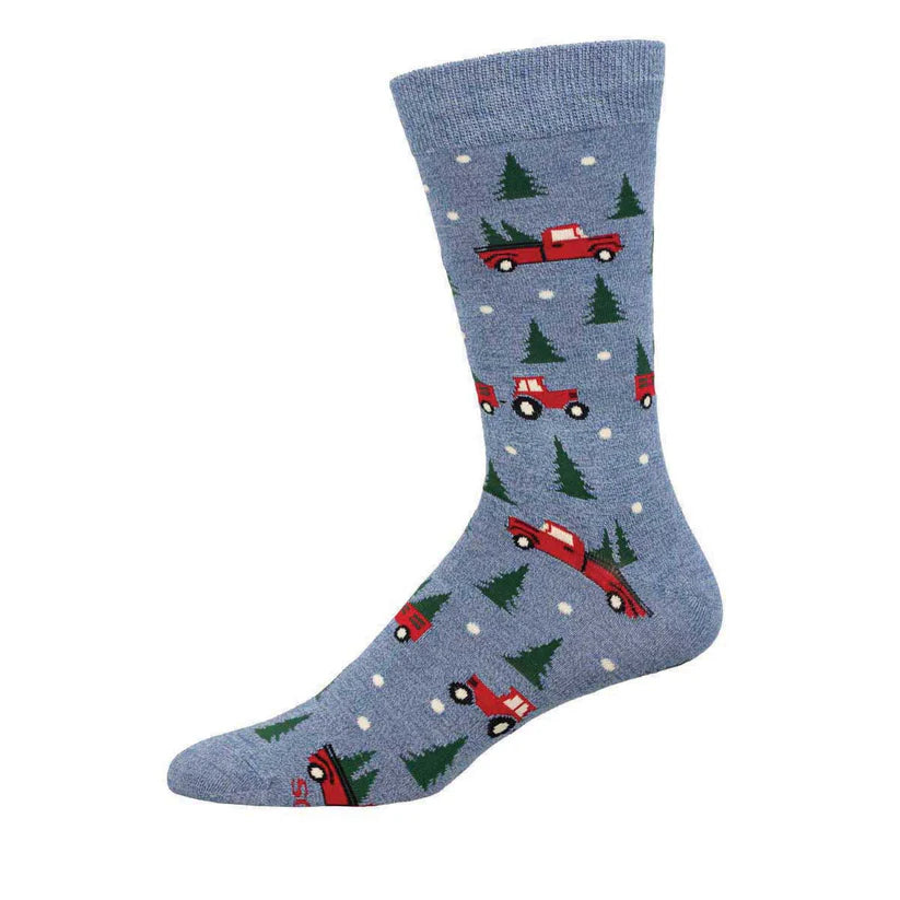 Sock Smith Bamboo Crew Socks Christmas Farm Sock Smith