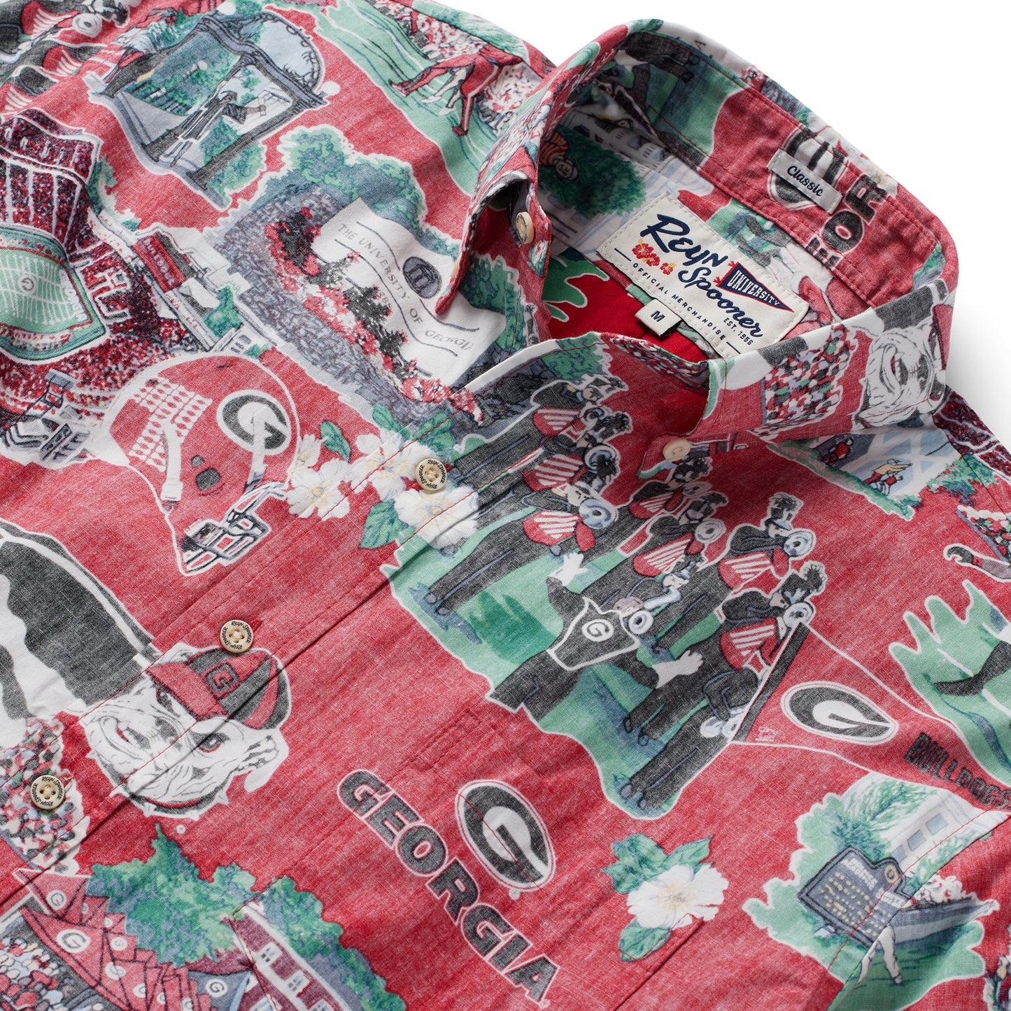 Reyn Spooner Georgia Bulldogs Scenic Button Up