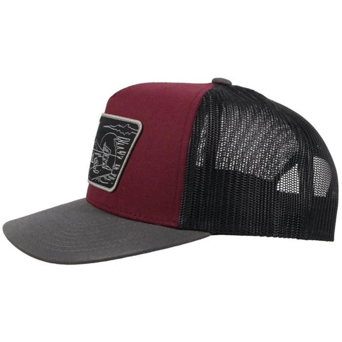 Hooey "DAVIS" MAROON/BLACK HAT