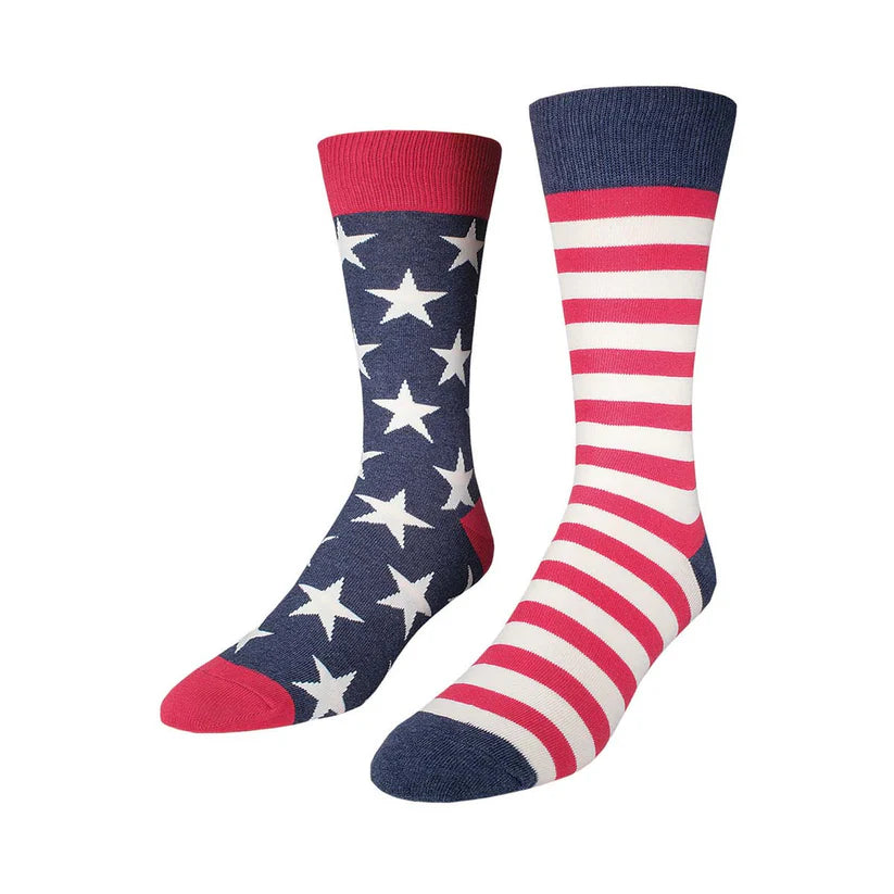 Sock Smith Graphic Cotton Crew Flag Vintage Sock Smith