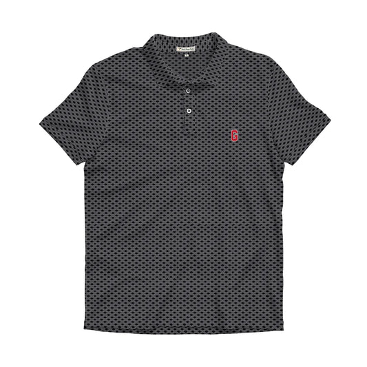 Peach State Pride Georgia Bulldogs Gray & Black Gridiron Performance Polo Peach State Pride