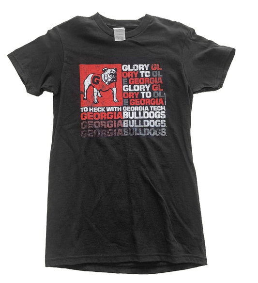 Georgia Bulldogs Glory Glory Black Shirt New World Graphics