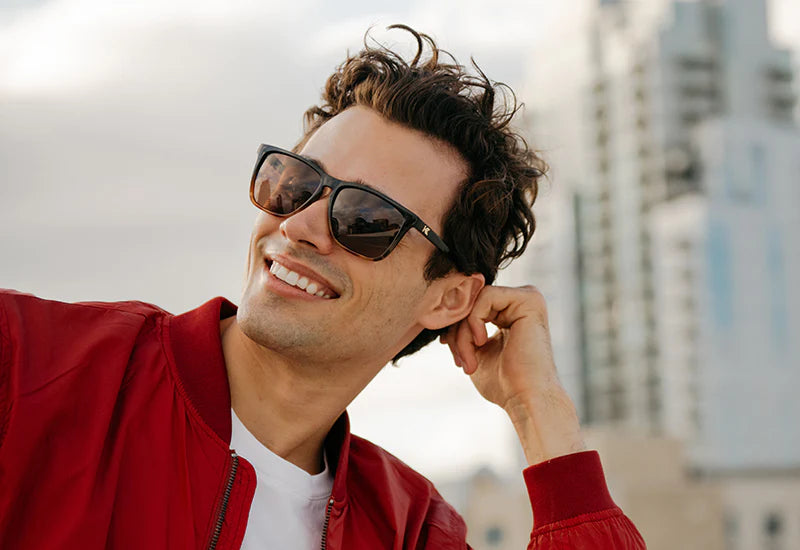 Knockaround Glossy Black and Tortoise Shell Fade / Amber Paso Robles Sunglasses Knockaround