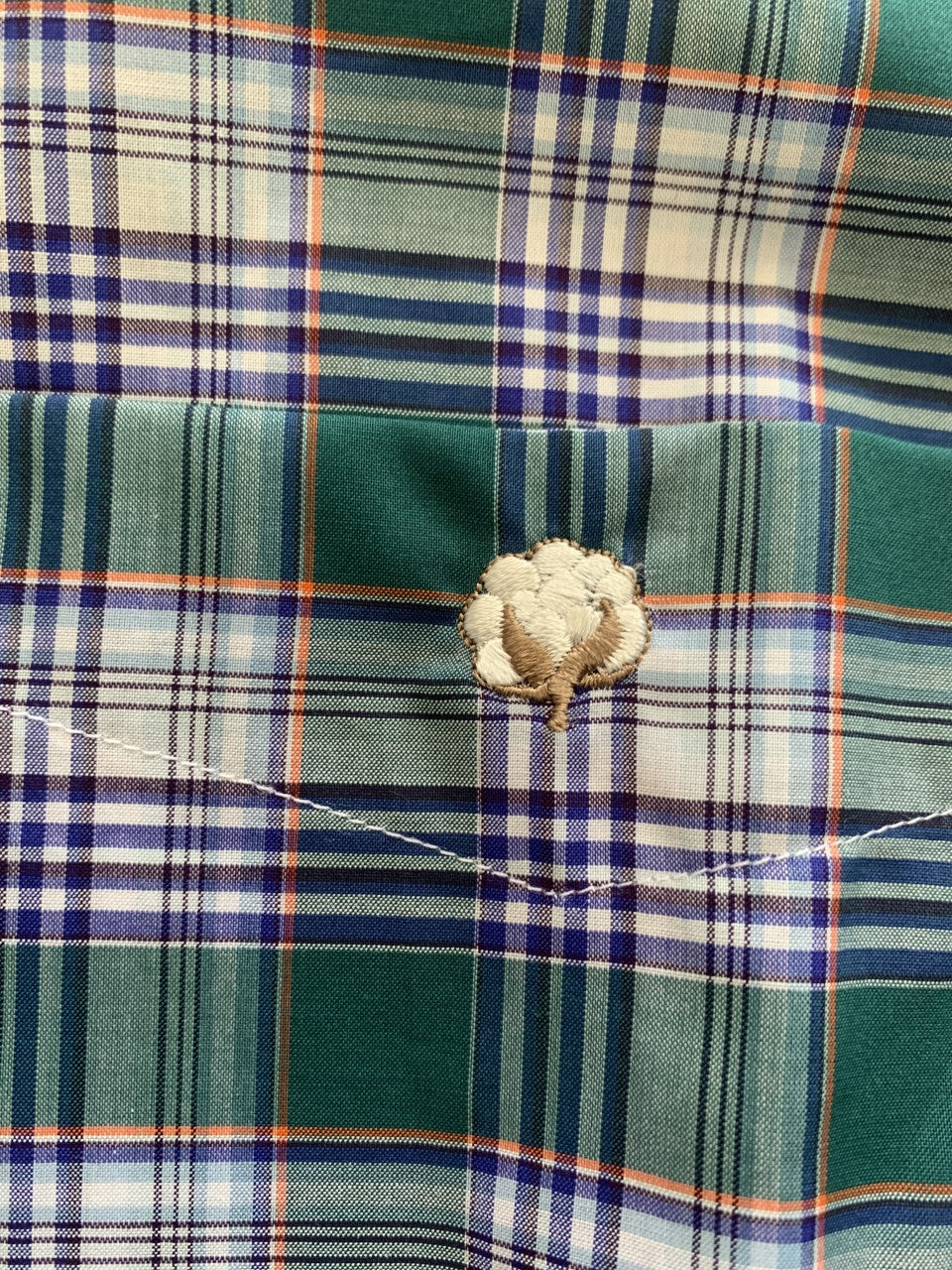 Cotton Brothers Long Sleeve Button Up Green Plaid