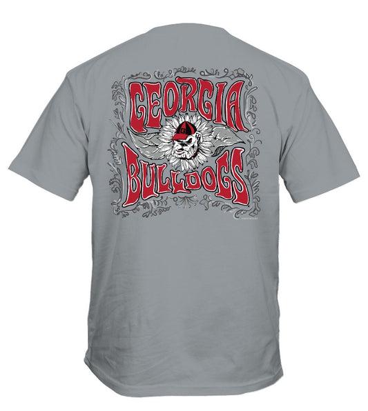 Georgia Bulldogs Groovy Text Shirt Silver