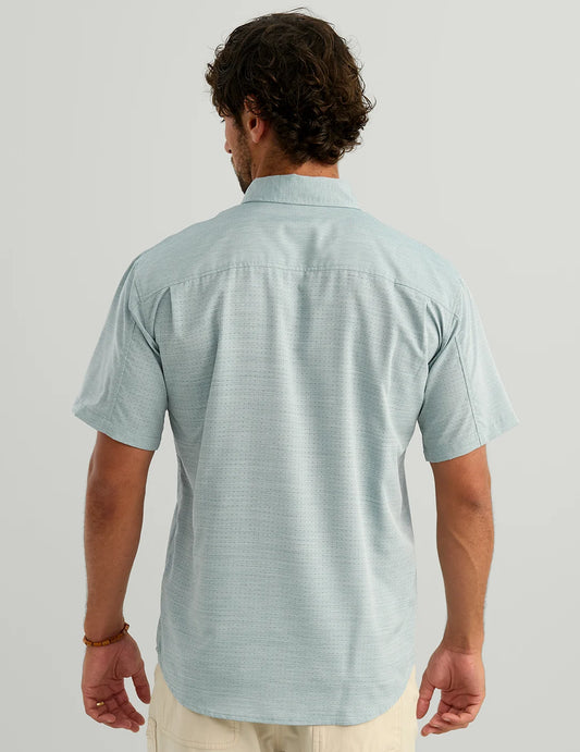 Huk Tidepoint Heather Ripstop SS Shirt Aqua Haze Heather Huk