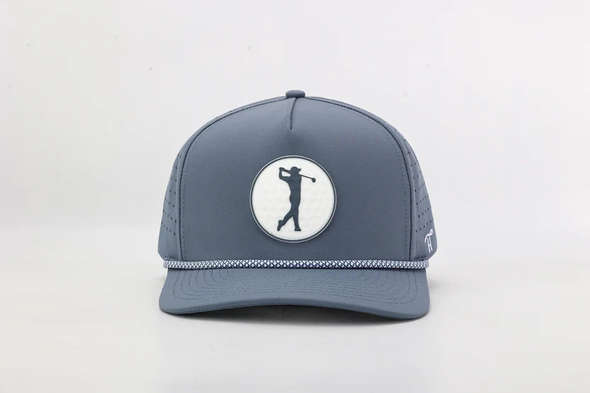 Happy Threads Grey Hat with Rubber Golf Ball Patch Happy Threads