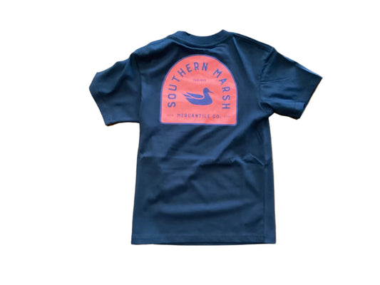 Southern Marsh Youth Mercantile Dome Tee Navy Southern Marsh