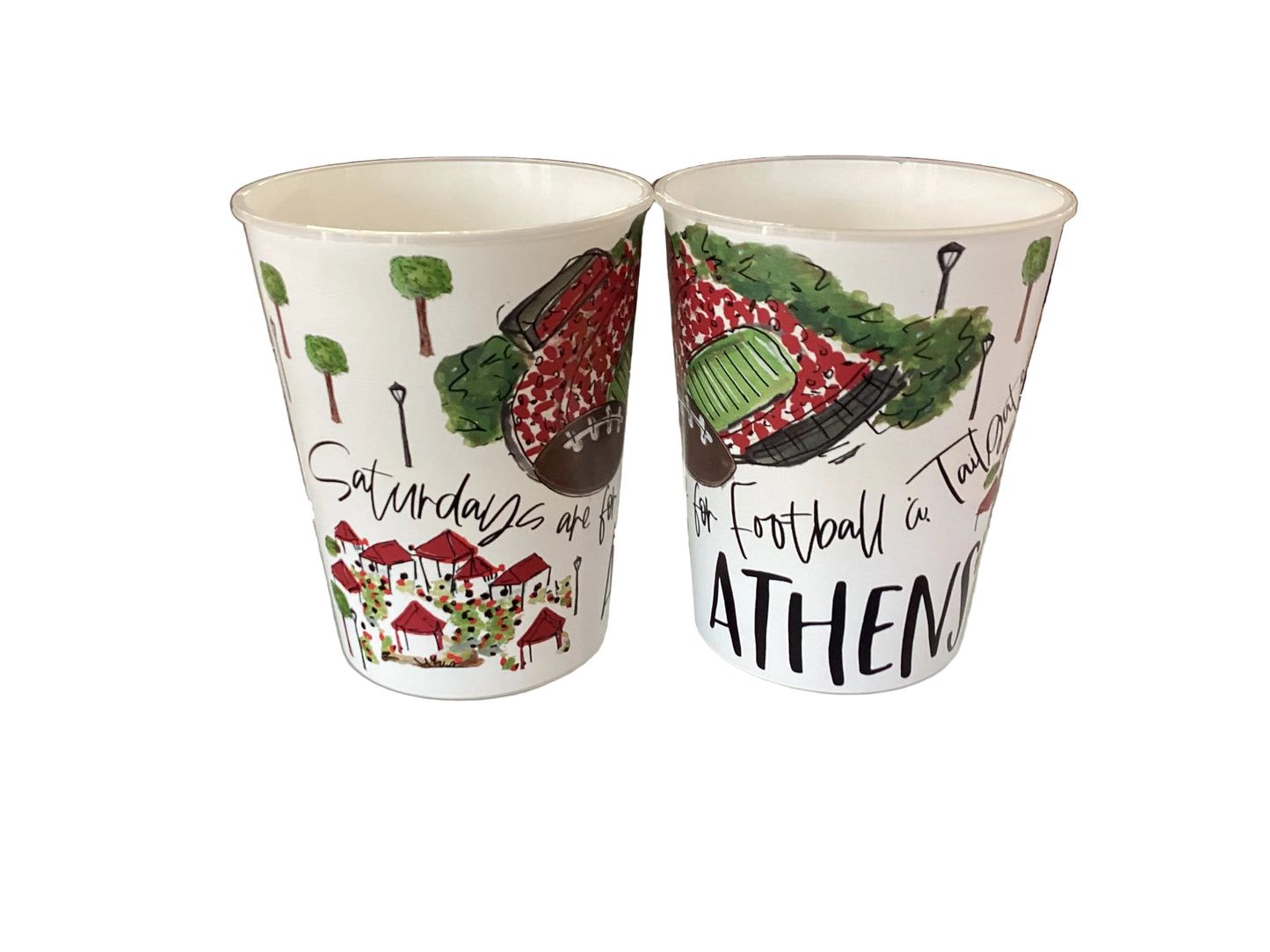 Happy Threads Athens Tailgating Plastic Cup Happy Threads