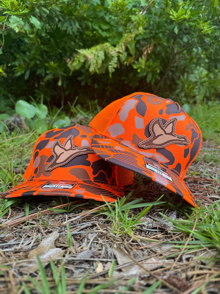 Combat Waterfowl 112 Blaze Orange Camo Hat Combat Waterfowl