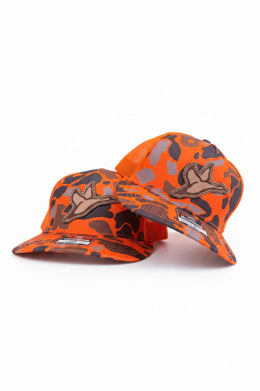 Combat Waterfowl 112 Blaze Orange Camo Hat Combat Waterfowl