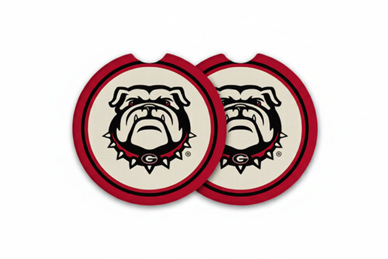 Magnolia Lane Georgia Bulldogs Car Coasters Set of 2 Mascot Magnolia Lane