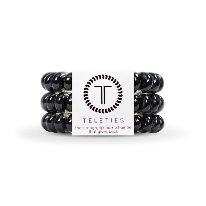 Teleties Jet Black Large Hair Ties