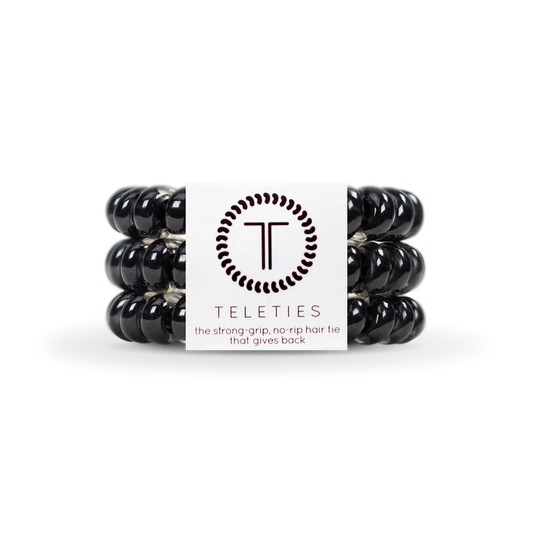 Teleties Jet Black Large Hair Ties Teleties