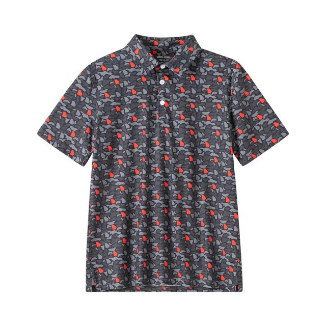 Meripex Performance Polo Shirt GA Camo Red/Black Meripex Apparel