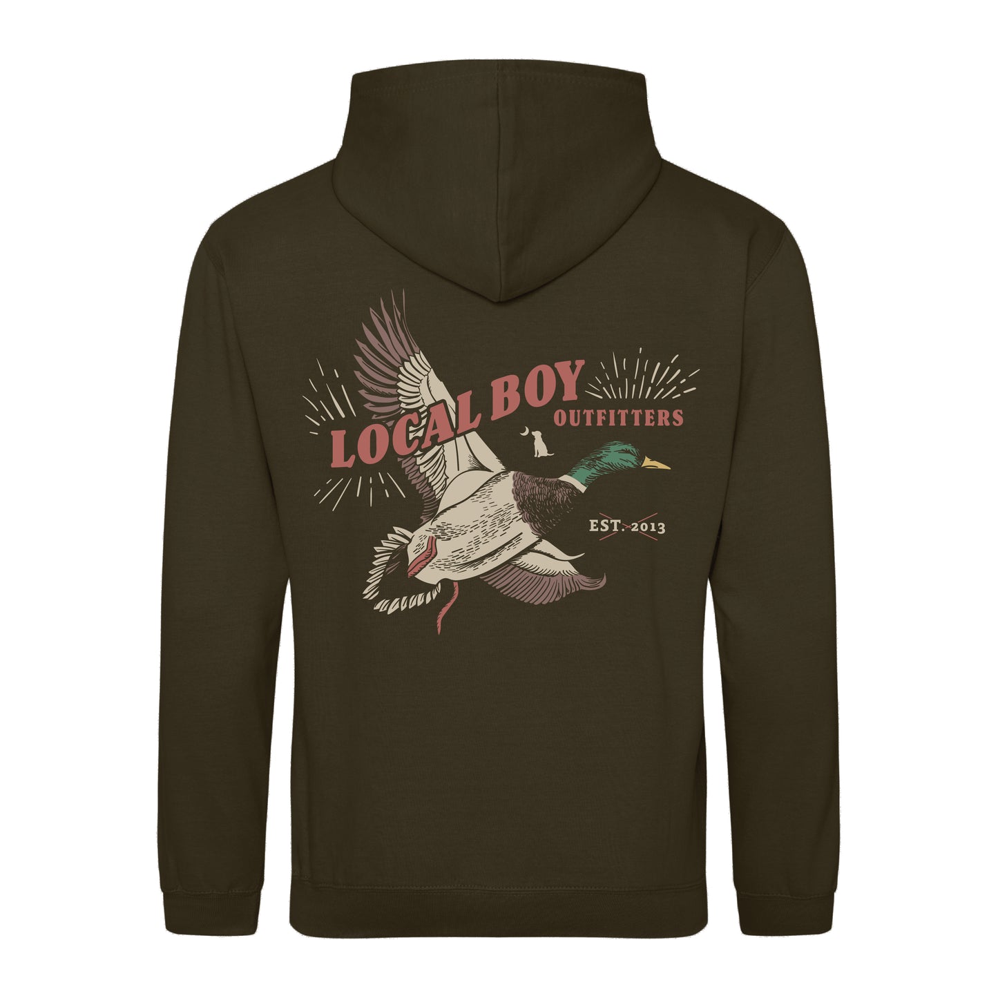 Local Boy Brushwood Hoodie Mallard Blast Olive Green Local Boy Outfitters