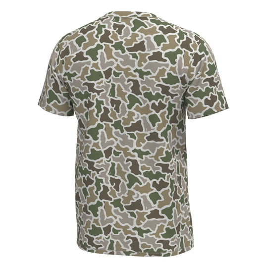 Local Boy S/S Heather Blend Crew Dog and Moon Camo Local Boy Outfitters