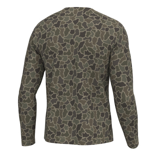 Local Boy L/S Heather Blend Crew Brush Camo Local Boy Outfitters