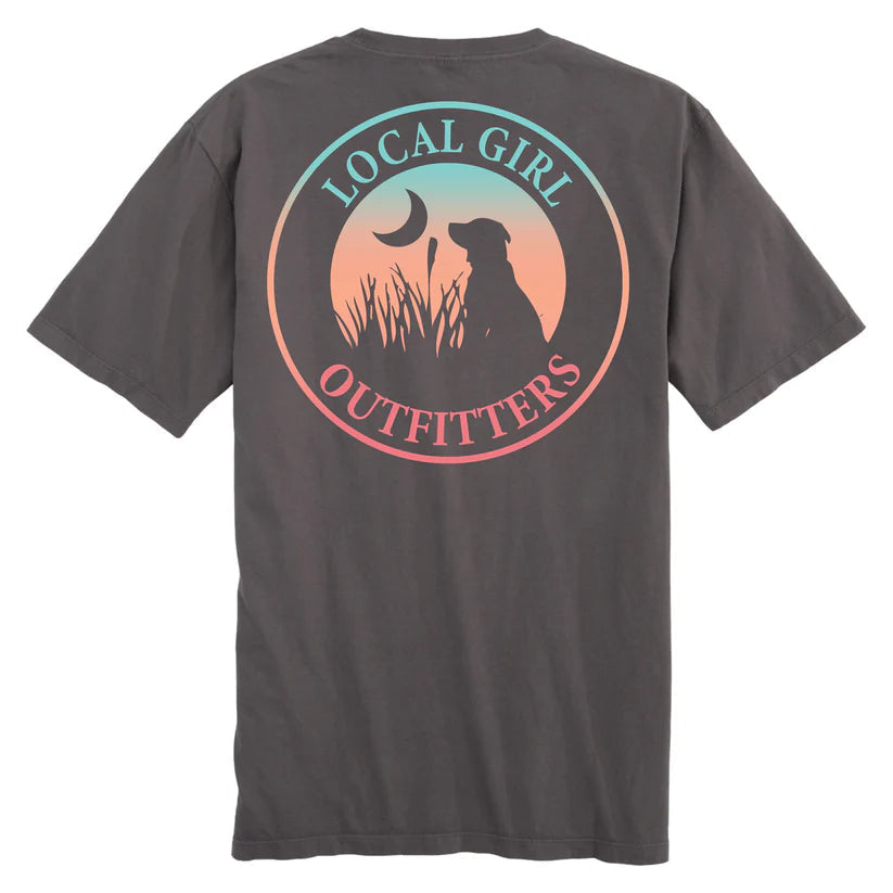 Local Girl Sunset Spring '26 SS Tee Grey Local Girl Outfitters