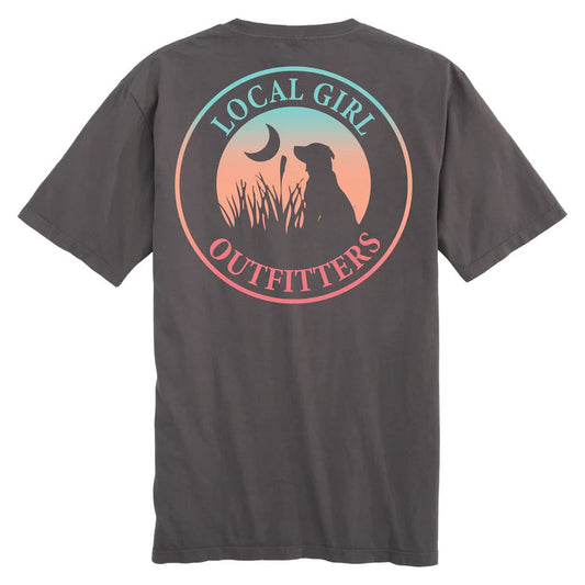 Local Girl Sunset Spring '26 SS Tee Grey Local Girl Outfitters