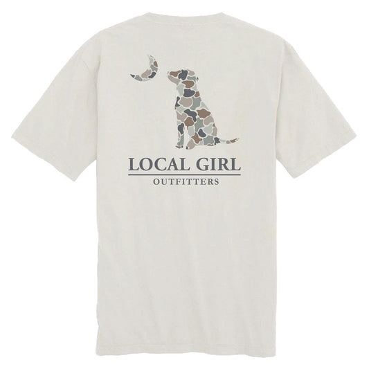 Local Girl Flora Dog and Moon SS Tee Silver