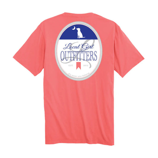 Local Girl Outfitters Mich Local SS Tee Coral Local Girl Outfitters