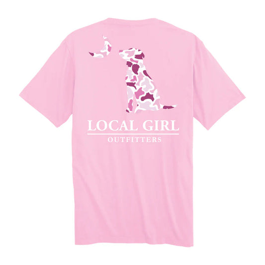 Local Girl Outfitters Pink Localflage Dog and Moon Shirt Blossom Local Girl Outfitters
