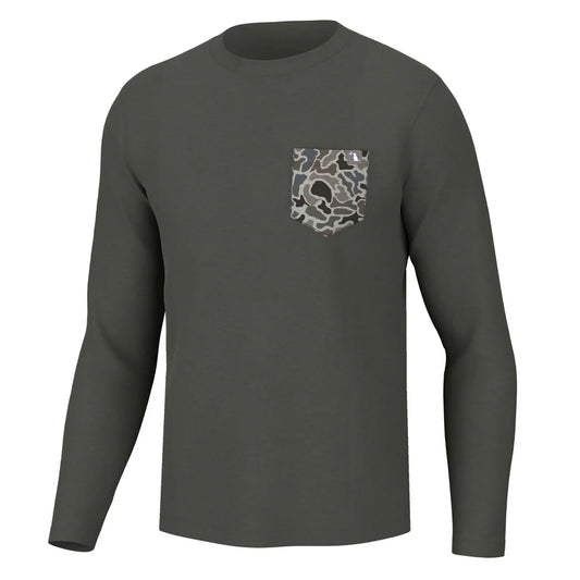 Local Boy LS Heather-Blend Crew Mud