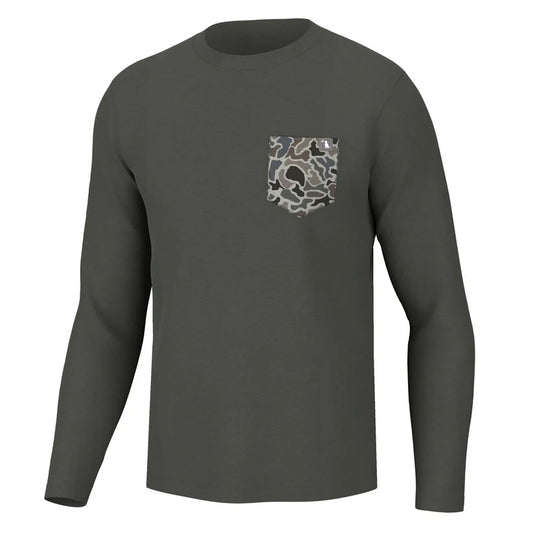 Local Boy LS Heather-Blend Crew Mud Local Boy Outfitters