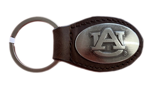 Zep-Pro Auburn Tigers Leather Keychain